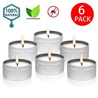 YYCH Citronella Candles Outdoor Indoor Portable Travel tin 6 Pack Gift Set Pure Soy Wax Gift Set 10-12 Hour Burn Highly Scented Long Lasting (6 x 2 Ounce, Tin)