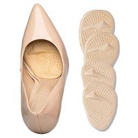 ZenToes Ball of Foot Cushions Pack of 4 Fabric Covered Gel Inserts for High Heels | Metatarsal Pads | Adhesive Shoe Insoles to Relieve Forefoot Pain