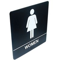 Tactile Braille Signs - Women; Bathroom