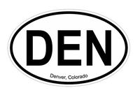 Slap-Art Denver CO Oval Vinyl Decal Sticker