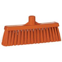 Vikan 31667 Medium Sweep Floor Broom Head, Polypropylene Block, 12-1/4" Polyester Bristle, Orange