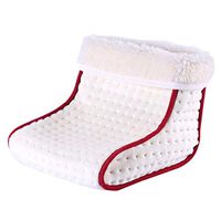 Electric Heating Foot Treasure Plug High Protection Warm Shoes Electric Heating Shoes Winter Office Bedroom Foot Warmer,White,OneSize