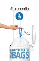 Brabantia Bin Liners, Size E, 20 L - 40 Bags