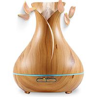 Aromazon Diffuser & Humidifier Wood Grain Ultrasonic Aromatherapy Essential Oil Air Purifier (400ml)
