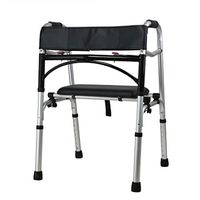 Drive Healthcare with Seat Plate Walking Aids Folding Walking Frame Medical Walking for Elderly, Seniors, Handicap, Disabled Walker Aids Rollator