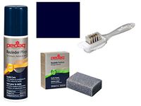 Pedag Suede Cleaner and Textile Color Restorer, 3 pc Cleaning and Care Kit for Shoes and Boots, Made in Germany, Navy Blue