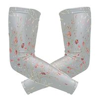 LEVEIS Light Color Buds Arm Sleeves UV Protection for Men Women Sunblock Protective Gloves Running Golf Cycling Driving Long Arm Cover 1 Pair