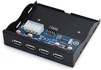 Phoneix 3.5-in 4 Ports USB HUB 2.0 Expansion Adapter Connector Floppy Bay Front Panel