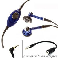 Honor 7X Compatible Verizon Headset Hands-Free Earphones Dual Earbuds Headphones Microphone with 2.5mm to 3.5mm Adapter [Blue] for Huawei Honor 7X