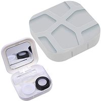 Portable Contact Lens Case Box Travel Kit Mirror + Bottle + Tweezers Container Holder [ Blue ]