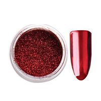 Hunputa Nail Art Powder,4Color Nail Art Pigment Glitters Aluminum Flakes Magic Mirror Effect Powders Nail (Red)