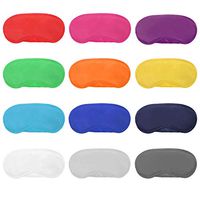 24pcs Assorted Color Polyester Sleep Eye Masks Soft Blindfold Eye Shade Cover with Nose Pad and Elastic Straps Best for Kids Women Men Travel Sleep or Games Party Supplies (Random Color)