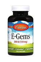 Carlson - E-Gems, 200 IU (134 mg), Heart Health & Optimal Wellness, Antioxidant, 250 Soft gels