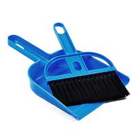 MYSBIKER Mini Dustpan and Broom Set,Cage Cleaner for Reptile, Hedgehog, Hamsters,Degus,Chinchilla,Guinea Pig,Rabbits and Other Small Animals,Cleaning Tool Set for Animal Waste (1, blue)