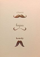 Elegant Gold Foil Embellished Graphique de France Boxed Note Cards (10 Count Cheers Bonjour Howdy Mustache Boxed Note Cards)