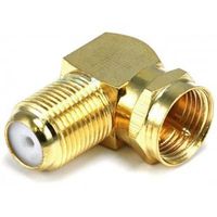 Hot New 5x 90 Degree Right Angle Gold Plated F RG6 RG59 Coaxial Coax Connector Adapter