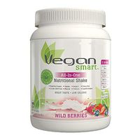 Vegansmart Plant Based Vegan Protein Powder by Naturade, All-In-One Nutritional Shake - Wild Berries (15 Servings)
