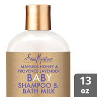 SheaMoisture Manuka honey & provence lavender baby nighttime soothing shampoo & bath milk cleanser, 13 Fluid Ounce