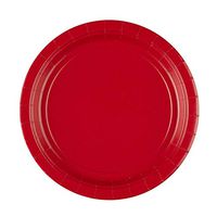 Amscan 55015.40 Paper Plates Party Supplies, One Size, Red