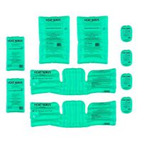 Made in USA: HEAT WAVE Instant Reusable Heat Packs & Reusable Hand Warmers - 4 Hand Warmers, 2 Medium, 2 Large, and 2 Neck/Shoulder/Back, Click Heat - Premium Medical Grade