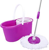 uznghou Spin Mop,360-Degree Rotary Head Stretchable Ultra Slim Mop,Hurricane Spinning Mop Bucket Kit, Foot Pedal Clean Mop,Double Drive Rotary Mop for Home