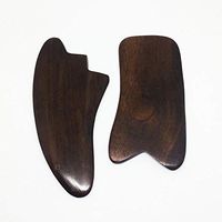 Pack 2 Wing, Plate-Shape Gua Sha Scraping Massage Tool Body for Face Guasha Wooden Massagers Neck and Back Thai Set