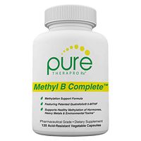 Methyl B Complete - 120 Vegetable Capsules | Optimal Methylation Support Supplement with Quatrefolic 5-MTHF (Active folate), Methylcobalamin (Active B12), B2, B6, and TMG | Pharmaceutical Grade