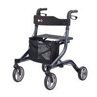 Capero Lightweight Walker Rollator Foldable an Very Easy to use (Midnight Blue)