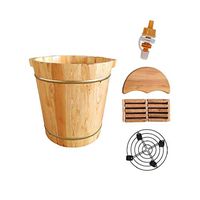 Footbath，Solid Wood Foot Washing Barrel，Cypress Wood Foot Bucket，Foot Spa Wooden Tub，Foot-Soaking Barrel，Foot Bath Tub，Steamed Foot Artifact (Color : D)