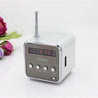 New Portable Mini Speaker Aluminum Alloy Stereo Loudspeaker Music Player With Radio Support SD Card