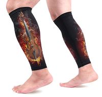 LEVEIS Burning Violin Arm Sleeves UV Protection for Men Women Sunblock Protective Gloves Running Golf Cycling Driving Long Arm Cover 1 Pair