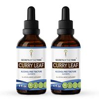 Curry Leaf Alcohol-Free Liquid Extract, Organic Curry Leaf (Murraya koenigii) Dried Leaf Tincture Supplement (2x4 FL OZ)