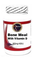 Bone Meal with Vitamin D 900mg/400IU 100 Capsules # BioPower Nutrition