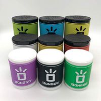 BONGGO Storage Canister - Combo - 9 Pack - Silicone Grip - Plastic Container for Flower Buds, Pills, Vitamins, Spices, Stash, Beads - Locking Pop Latch to Keep Child and Pets Safe