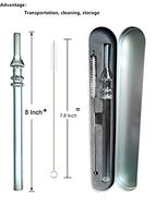 8" Honey Straw (Galss 8" (1-pack+1 brush))