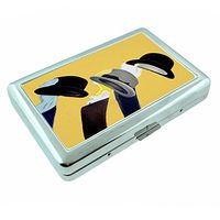 Perfection In Style Metal Silver Cigarette Case Vintage Art Deco Design 008
