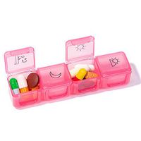 RollingBronze Weekly Pill Box Portable Travel Pill Organizer with Moisture-Proof Design Large Compartments