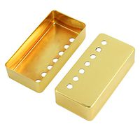 uxcell® Metal Electric Guitar Accessories Pickup Cover 58mm Pole Spacing 2pcs Gold Tone