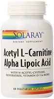 Solaray Acetyl L-Carnitine and Ala Supplement, 60 Count