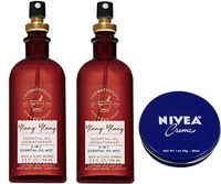 Bath and Body Works 2 Pack Aromatherapy Ylang Ylang 5-in-1 Essential Oil Mist 5.3 Oz. Travel Size Body Cream 1 Oz.