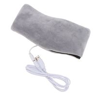 Fityle Portable USB Lavender Aromatherapy Heat Neck Relax Muscle Sleep Pillow Brace Wrap,Neck Rest Help Sleeping Cushion for Travel or Office - Gray