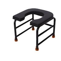 Toilet chair Chair Bath Chair Toilet seat Collapsible Pregnant Women Old Man Potty Chair Sturdy Waterproof Stainless Steel (Size : 32cm)