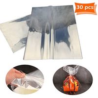 Heatoe 30 Pcs 24"x30" Clear Basket Bags(Actual Usable Size:22.2"x28.3"), Clear Wrap for Gift Basket, Fruit Basket, Plush Toy