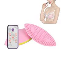 DNNAL Breast Enhancement Instrument, Electric Breast Massager Bra Pad Kneading Anti Sagging Chest Massager(Remote Control),Pink