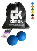 dimok Massage Ball Peanut Lacrosse Ball - Trigger Point Therapy Ball - Good for Muscle Knots Yoga Therapy Self Massage Therapy (Blue - Peanut Ball)