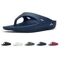 FANTURE Men & Women's Ultra Soft Flip Flops Thong Foot Pain Relief Arch Support Recovery Slipper and Sandals-Navy-44