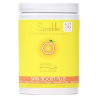 Hydrolyzed Collagen Powder - Sparkle Skin Boost Plus (Orange) [50-Serves] VERISOL Collagen Peptides Protein Powder Vitamin C, Non-GMO Collagen Supplement Drink, Keto Protein Powder Nutrition