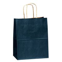 Flexicore Packaging Navy Blue Kraft Paper Bags Size: 8 Inch X 4.75 Inch x 10.25 Inch | Count: 100 Bags | Color: Navy Blue