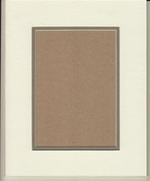 16x20 White & Grey Double Picture Mat, Bevel Cut for 11x14 Picture or Photo