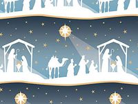 Premium Christmas Gift Wrap Paper - Nativity Star - 24 inches x 85 feet